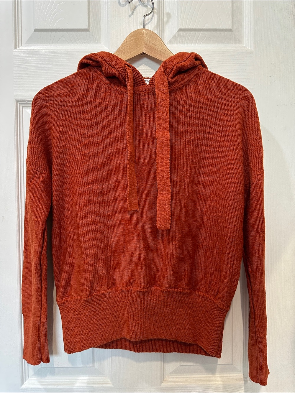 Madewell Rust Orange Crewneck hooded Sweater